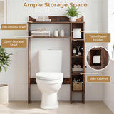 Tangkula Over the Toilet Storage Cabinet with Toilet Paper Holder & Adjustable Shelves