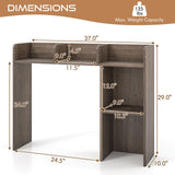 Tangkula 5 Shelves Desktop Bookshelf Multipurpose Storage Organizer