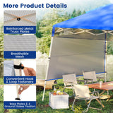 Tangkula 7x7 Ft Pop Up Canopy with Center Lock UPF50+ Slant Leg Outdoor Tent