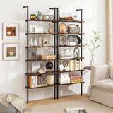 Tangkula Industrial 6-Tier Bookshelf