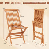 Tangkula Outdoor Folding Chairs with High Back and Slatted Seat