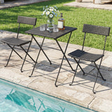 Tangkula 3-Piece Folding Bistro Set for Backyard