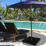 Tangkula 4-Piece 20L Cantilever Offset Patio Umbrella Base