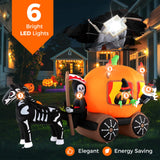 Tangkula 10.2 FT Long Halloween Inflatable Carriage