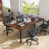 Tangkula 95" x 48" Rectangle Office Computer Desk with Heavy-Duty Metal Frame