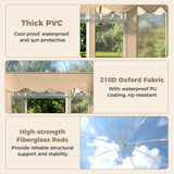 Tangkula 10x10 Ft Oversize Weatherproof Clear Outdoor Dome Tent for 8-10 People with 2 Roll-Up Doors