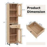 Tangkula Tall Bathroom Storage Cabinet