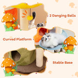Tangkula 43 Inch Cute Cat Tower with Sisal Scratching Posts