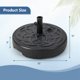 Tangkula Fillable Umbrella Base Stand, Water & Sand Filled 102 lbs Heavy Duty Patio Umbrella Weight Stand
