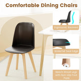 Tangkula Dining Table Set for 2 Small Round Kitchen Table with Tempered Glass Top