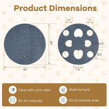 Tangkula 40" Round Large Interactive Cats Enrichment Play Felt Mat  Foldable Kittens Cave Hideout