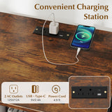 Tangkula Record Player Stand with Charging Station