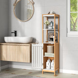 Tangkula Tall Bathroom Cabinet, Freestanding Narrow Storage Cabinet