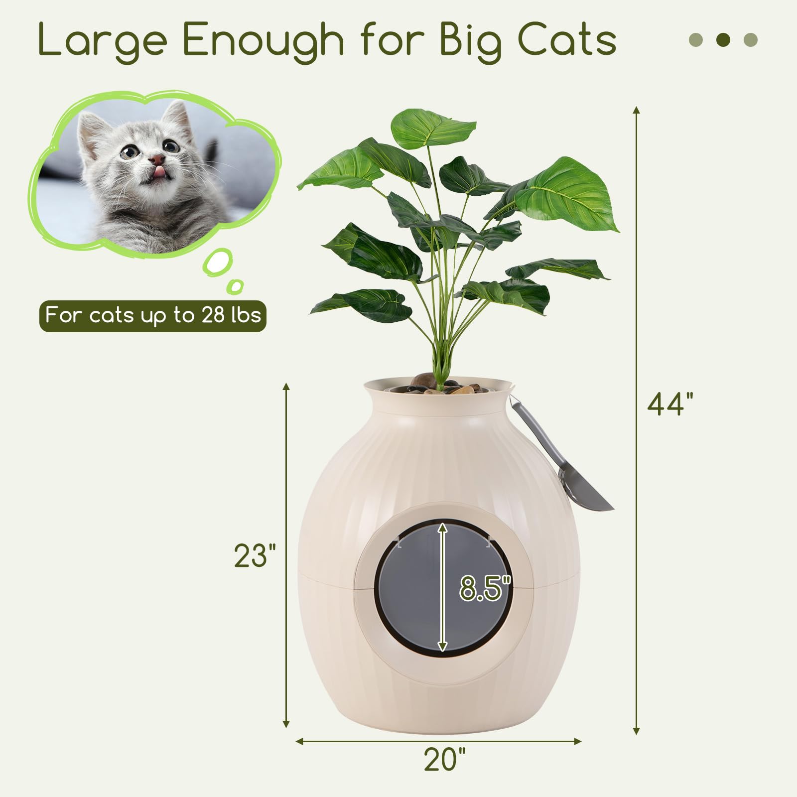 cat litter pot plant Tangkula Hidden Litter Box Plant, Cat Litter Box Enclosure Furniture with Odor Removal System