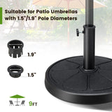 Tangkula Umbrella Base, 31 lbs Capacity Heavy-Duty Patio Outdoor Round Umbrella Stand for 9 ft Umbrella