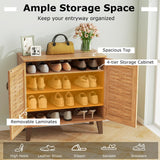 Tangkula Shoe Cabinet with 2 Doors