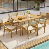 Tangkula Outdoor Dining Chair with Webbing Seat & Backrest
