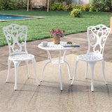 Tangkula Outdoor Cast Aluminum 3 Pieces Patio Bistro Set