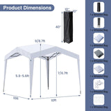 Tangkula 10x10Ft Pop up Canopy with Sidewalls UPF50+ Portable Outdoor Screen Tent