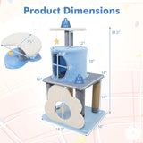 Tangkula Cute Cat Tree 31.5 Inch Multi-Level Cat Tower