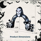 Tangkula 10.2 x 8.7 ft Halloween Inflatable Grim Reaper Archway