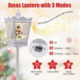 Tangkula 8 ft Musical Christmas Street Light Indoor/Outdoor Lamp Post with Warm White LEDs