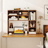 Tangkula Desktop Bookshelf 37" Countertop Storage Hutch（7 Shelves）