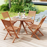 Tangkula Outdoor Dining Chairs with X-Shaped Support Set of 2/4