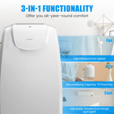 12000 BTU Portable Air Conditioner, with Dual Hose, Remote Control