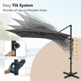 Tangkula 11 x 9 FT Patio Umbrella with Base Included