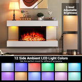 Tangkula 32" Fireplace Mantel with 18 Inches 3 Sided Fire Place