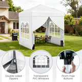 Tangkula 6.5x6.5 FT Pop Up Canopy UPF50+ Outdoor Canopy Tent with Removable Sidewalls