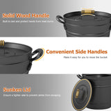 Tangkula 3 Gallon Ash Bucket with Lid for Fire Pits Wood Burning Stoves