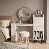 Tangkula Computer Desk with Storage Drawers & Bookshelf