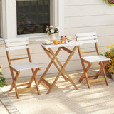 Tagnkula 3 Piece Folding Outdoor Patio Bistro Set