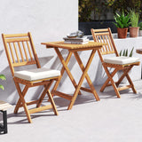 Tangkula Acacia Wood Patio Bistro Set 3
