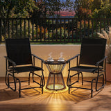 Tangkula Outdoor Glider Chair with Metal Frame & Armrests (1/2)