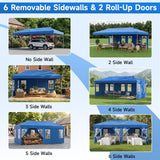 Tangkula 10x20 Ft Pop Up Canopy with Center Lock & 6 Sidewalls