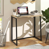 Tangkula Folding Computer Desk, 31” Foldable Drop Leaf Laptop Desk, Writing Desk Study Desk for Small Space