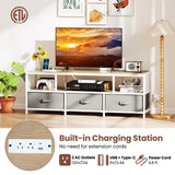 Tangkula Farmhouse TV Stand for TVs up to 65"