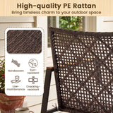 Tangkula 3 Pieces Outdoor Rocking Chairs Set
