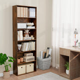 Tangkula 6-Tier Bookcase, 70” Tall Freestanding Bookshelf with 6 Open Shelves