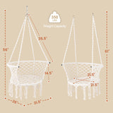 Tangkula Boho Style Macrame Hammock Swing