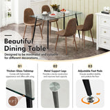 Tangkula Modern Kitchen Table and Chairs for 4