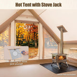 Tangkula Inflatable Tent for Camping w/Stove Jack & Hand Pump