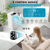 Portable Air Conditioner for Room up to 250 Sq. Ft, 8000 BTU 3-in-1 AC Unit for Bedroom w/Sleep Mode