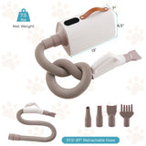 Tangkula Dog Dryer, Pet Blow Dryer with Smart LED Touch Screen, 4 Nozzles, Adjustable Temperature