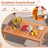 Tangkula Acacia Wood Patio Conversation Set