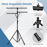 Tangkula Audio Mobile DJ Light Stand, LED Light Stand w/ Multi Arm, Height Adjustment(73”-138”)