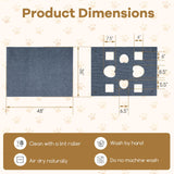 Tangkula 48” x 36” Rectangular Large Interactive Cats Enrichment Play Felt Mat